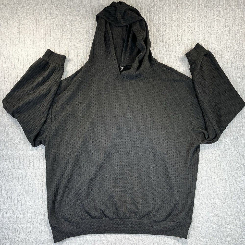 Shein Black Women's hoodie Size(S) Knit style lightweight, no drawstring‎